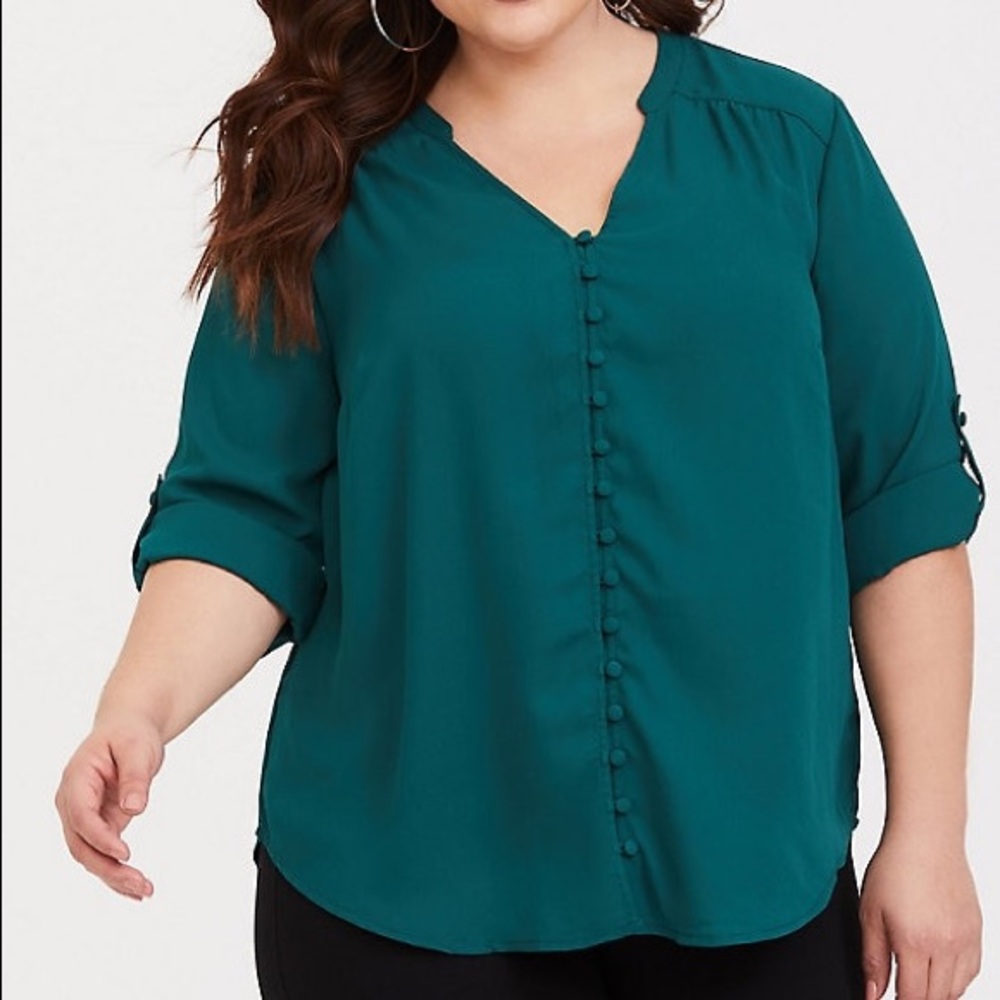 Torrid Buttondown Harper Blouse